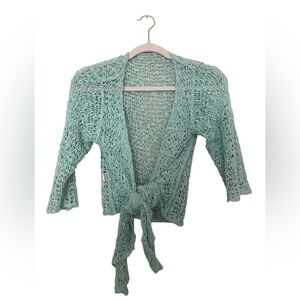 LOST RIVER KNIT TIE-FRONT SHRUG